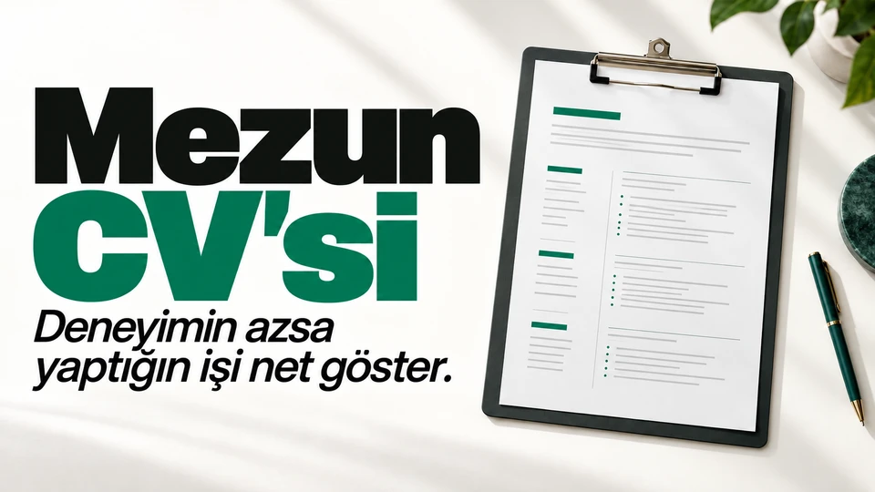 Yeni mezun CV'si nasıl hazırlanır? Tek sayfalık örnek için kapak görseli