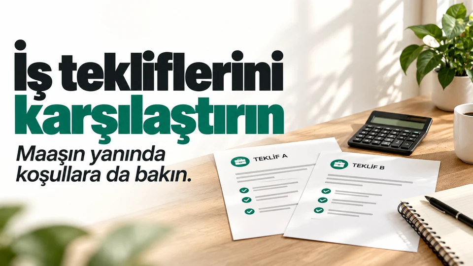 İki iş teklifini maaş ve yan haklarla nasıl karşılaştırabilirsiniz? için kapak görseli