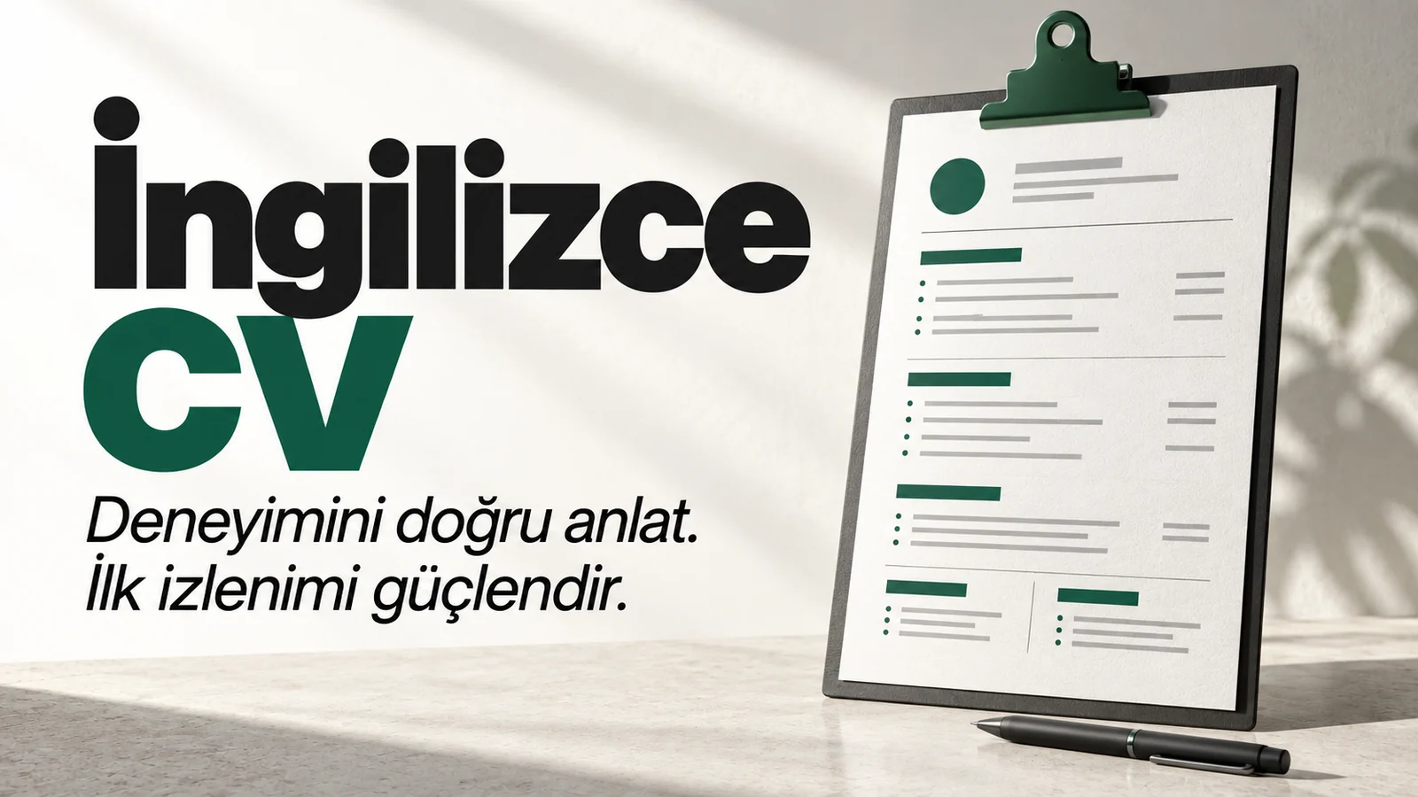 İngilizce CV nasıl hazırlanır? Bölümler ve örnek cümleler için kapak görseli