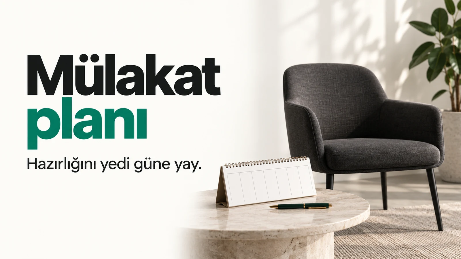 İş görüşmesine nasıl hazırlanılır? Yedi günlük çalışma planı için kapak görseli