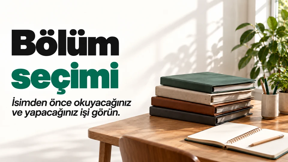 Bölüm seçimi: Farklı alanları temsil eden boş dosyalar.