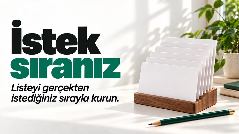 İstek sıranız başlığı yanında sıralı tercih kartları.