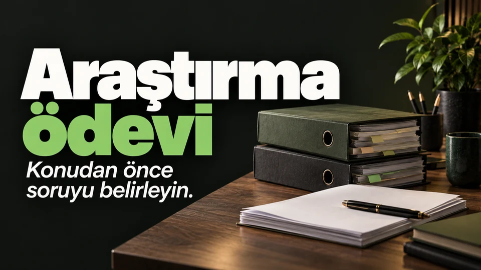 Araştırma ödevi için düzenlenmiş kaynak dosyaları ve yazı taslağı.