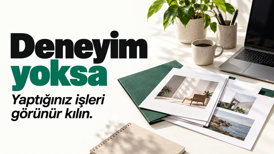 Deneyim yoksa başlığı ve sağda üniversite projesi ile iş ilanı dosyaları.