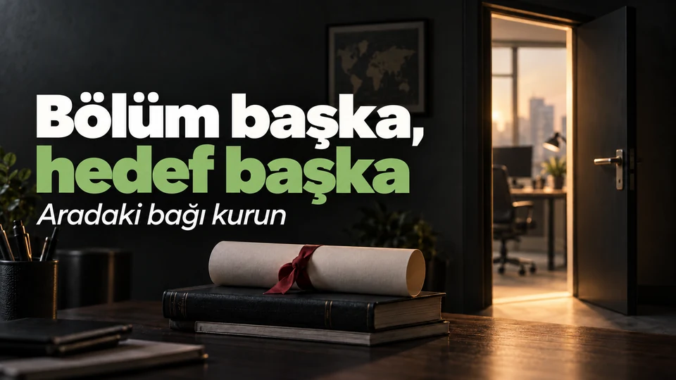Bölüm başka, hedef başka. Aradaki bağı kurun. Diploma ve farklı role açılan kapı.