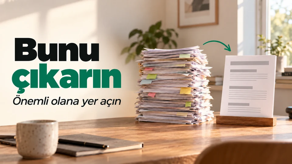 Bunu çıkarın. Önemli olana yer açın. Fazla sayfalardan sadeleşen tek CV.