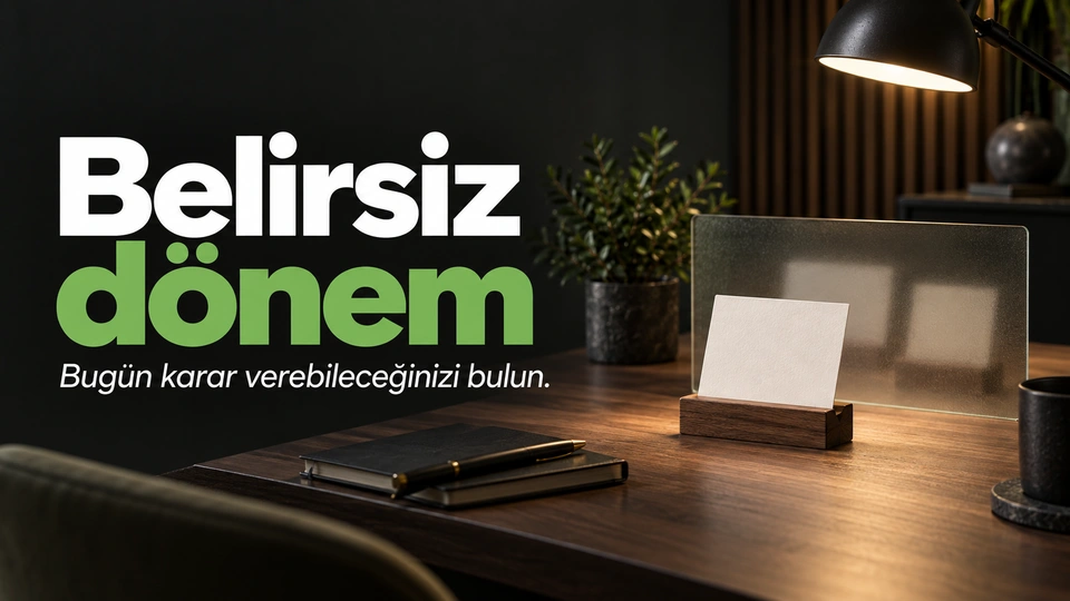 Belirsiz dönem başlığı yanında karanlık masada aydınlatılmış ilk görev kartı
