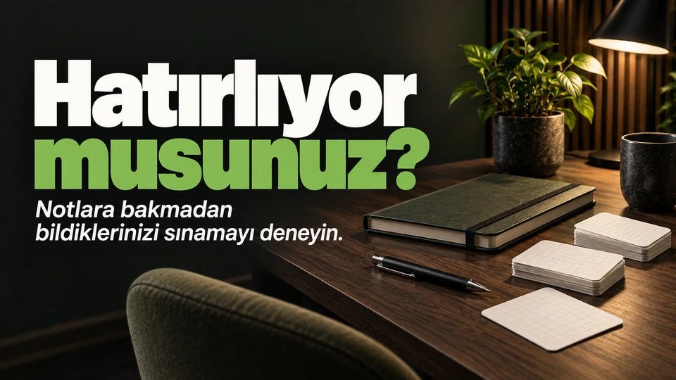 Hatırlıyor musunuz?: Kapalı defter ve ayrı soru kartları.
