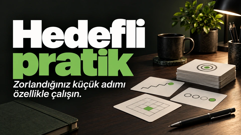 Hedefli pratik: Tek noktaya yönelmiş çalışma kartları.
