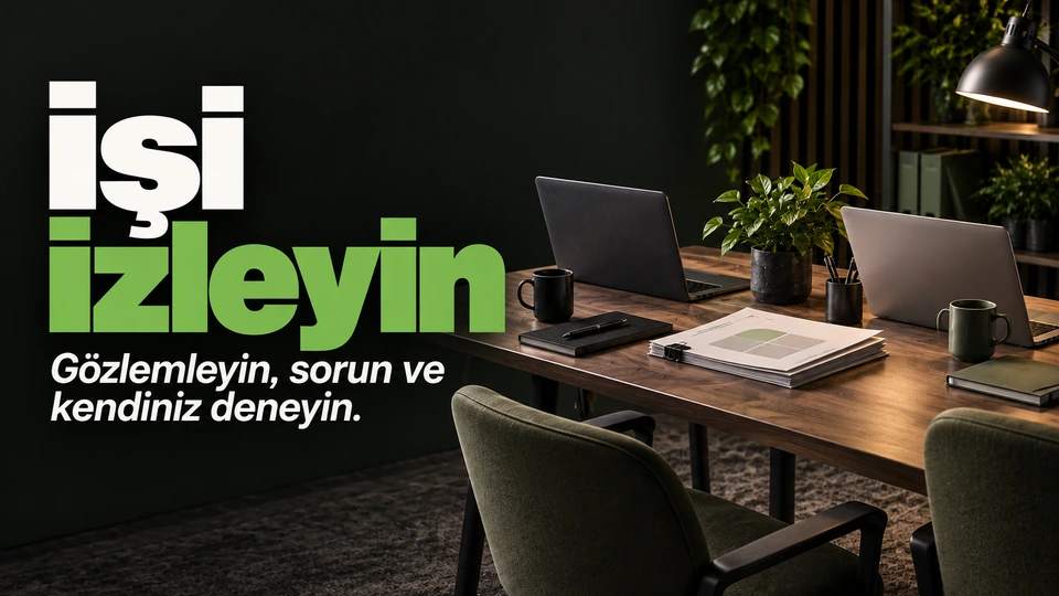 İşi izleyin: Yan yana iki çalışma alanı ve ortak dosya.