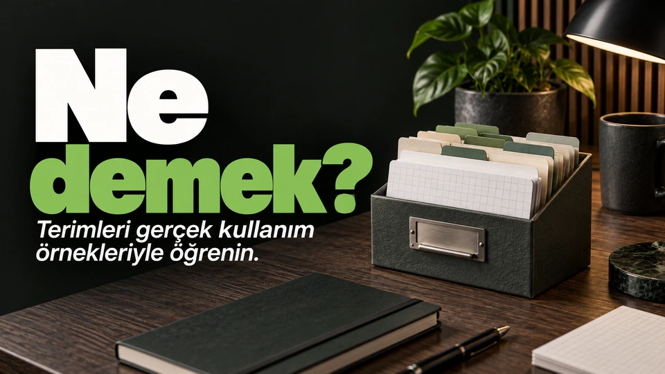 Ne demek?: Ayraçlı küçük kart kutusu.
