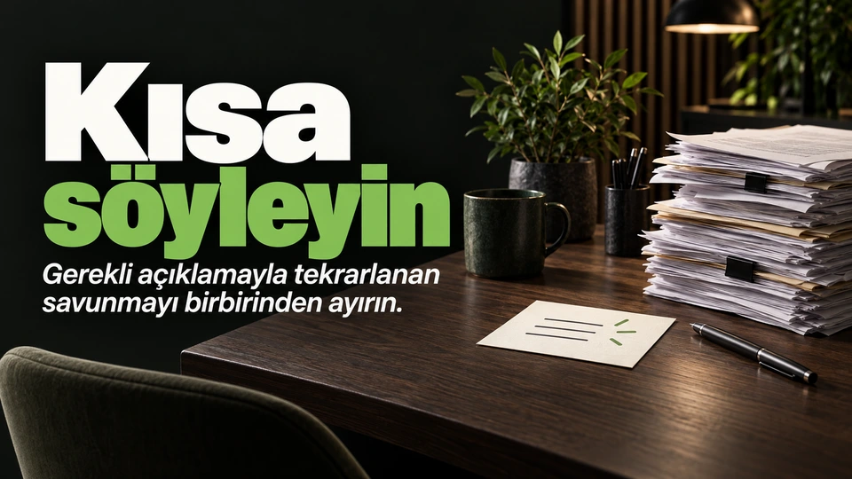 Kısa söyleyin: Uzun notların yanında tek kısa kart.
