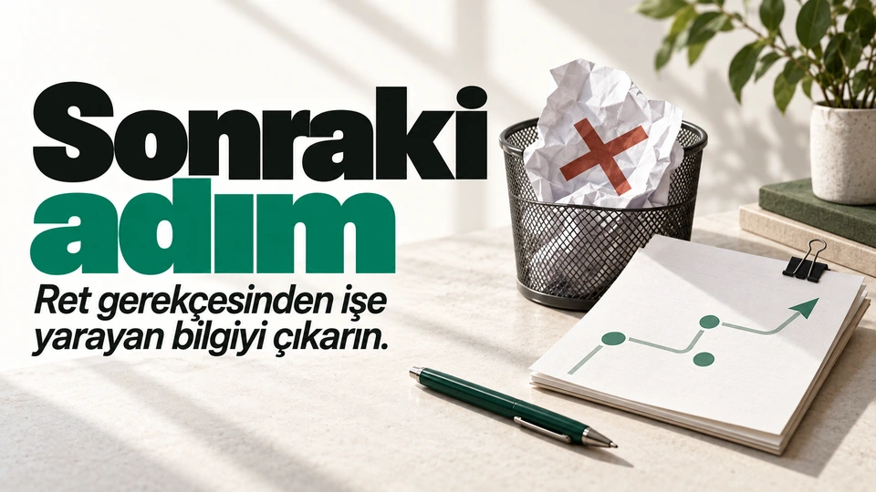 Sonraki adım: Kenara alınmış öneri ve yeniden düzenlenen kart.