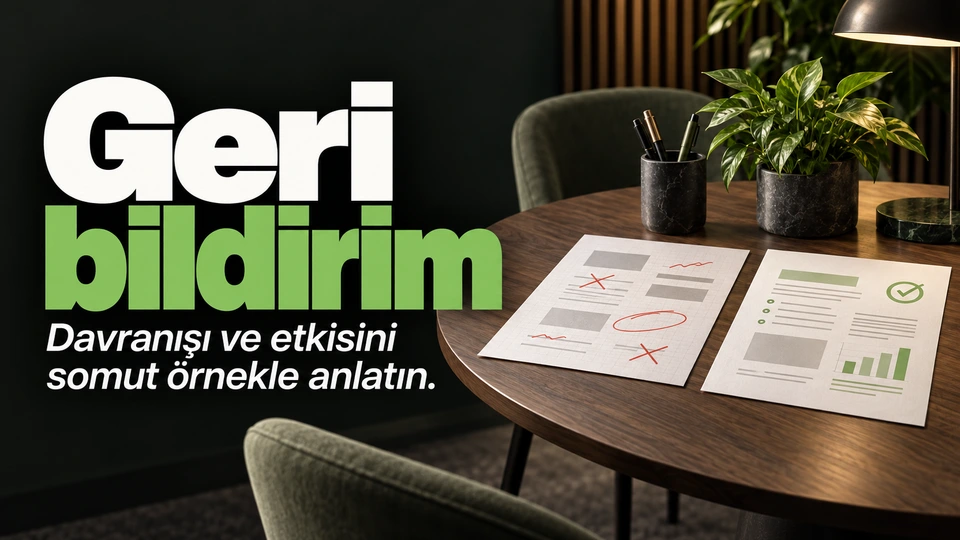 Geri bildirim: Yan yana ilk ve düzeltilmiş çalışma sayfaları.