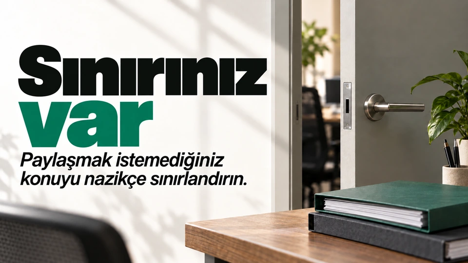 Sınırınız var: Kısmen kapalı kapı ve iş dosyası.