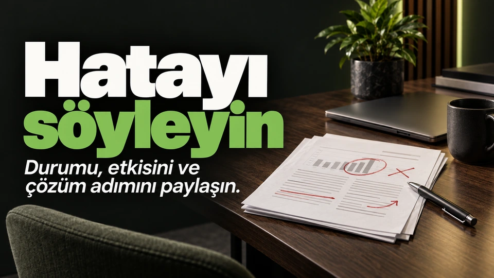 Hatayı söyleyin: İşaretlenmiş belge ve düzeltme notu.