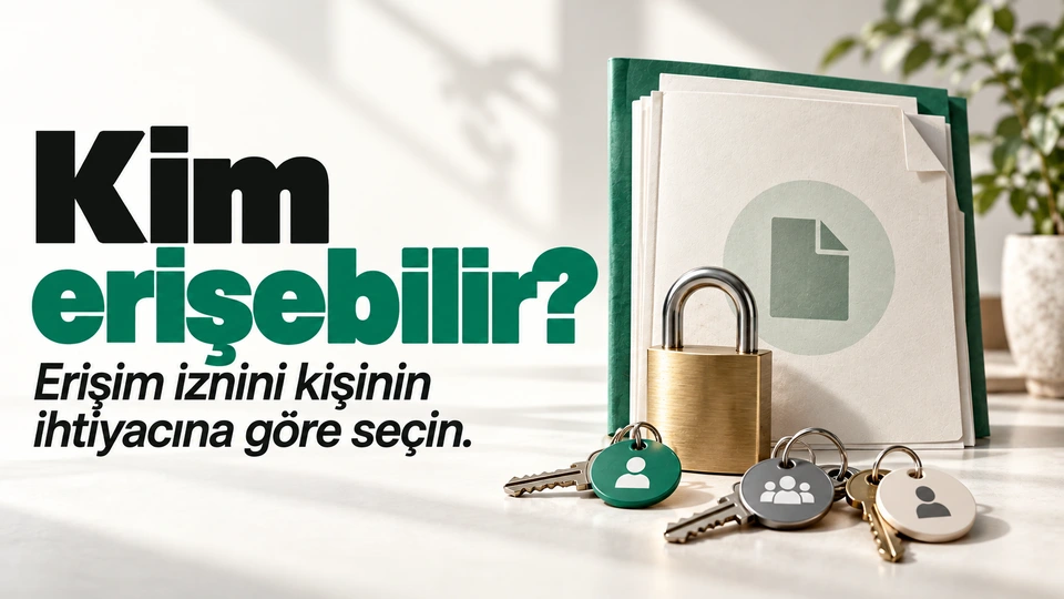 Kim erişebilir?: Dosya, kilit ve farklı anahtarlar.
