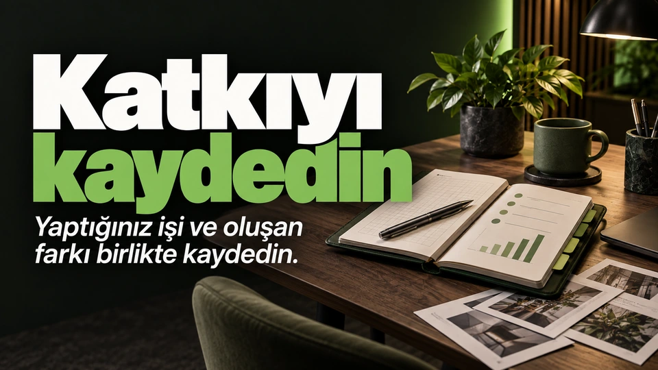 Katkıyı kaydedin: Ayraçlı kanıt defteri ve çalışma örnekleri.