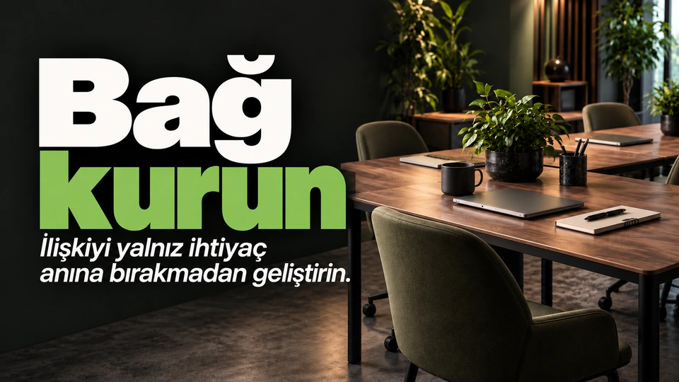Bağ kurun: Birbirine bağlanan sade masa düzenleri.