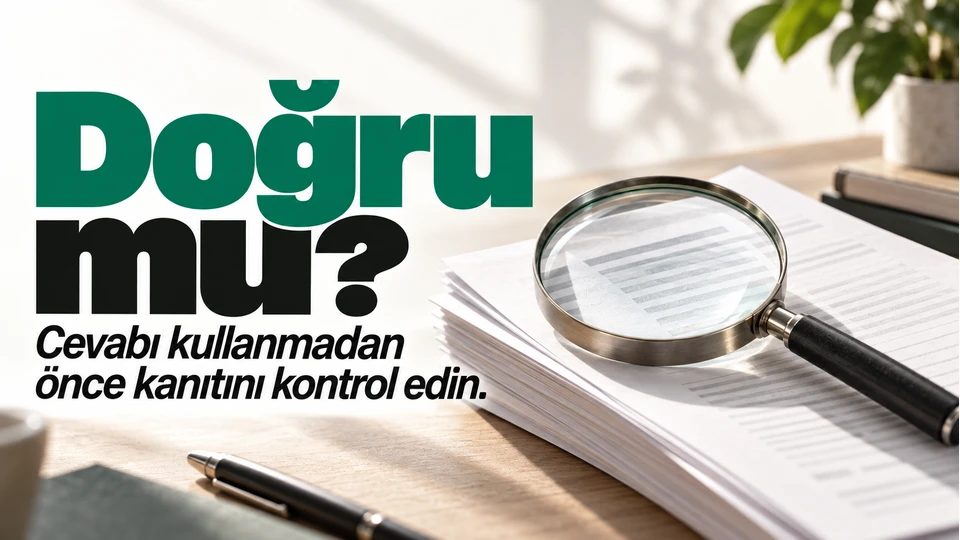 Yapay zekanın verdiği bilginin doğru olduğunu nasıl kontrol edersiniz? için kapak görseli