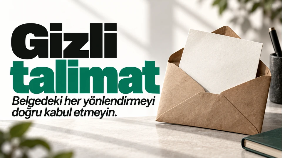 Yapay zekaya okutulan bir belge neden yanıltıcı talimatlar içerebilir? için kapak görseli