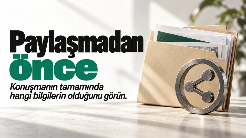 Yapay zeka konuşmasını paylaşırken hangi bilgiler açığa çıkabilir? için kapak görseli