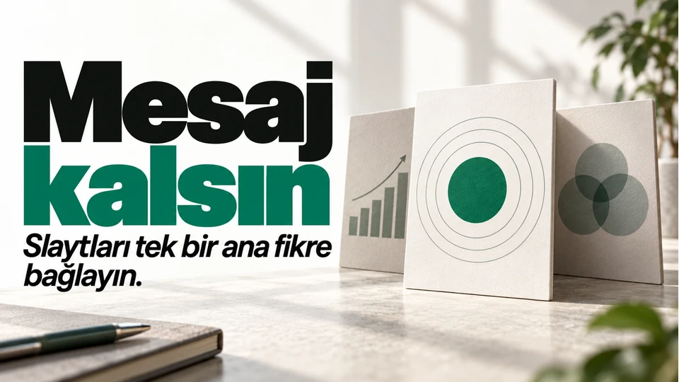Yapay zekayla sunum hazırlarken ana mesaj nasıl korunur? için kapak görseli