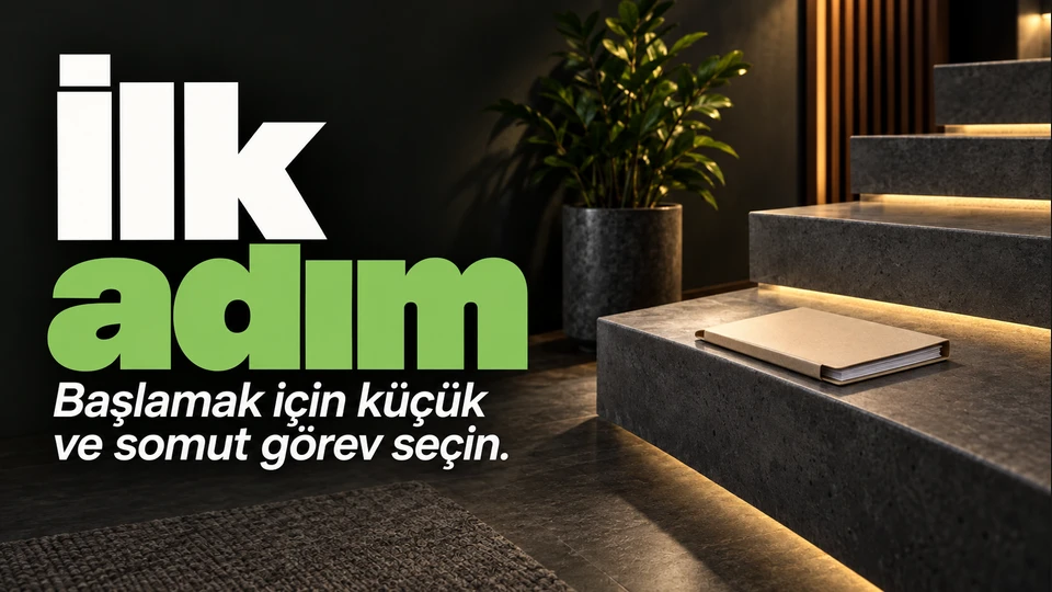 Ertelediğiniz bir işe başlamak için ilk adımı nasıl küçültürsünüz? için kapak görseli