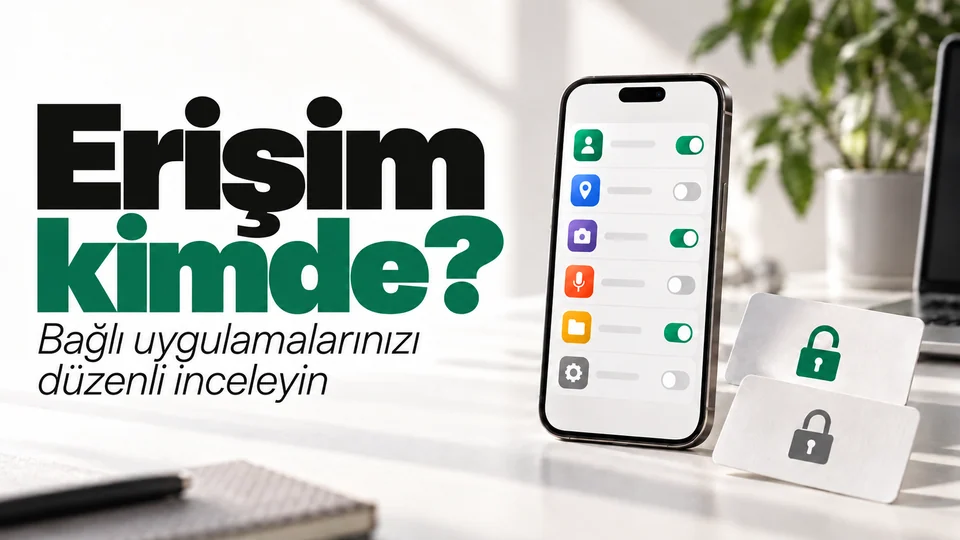 Erişim kimde? başlıklı kişisel finans kapağı; Telefon ve erişim kartları.