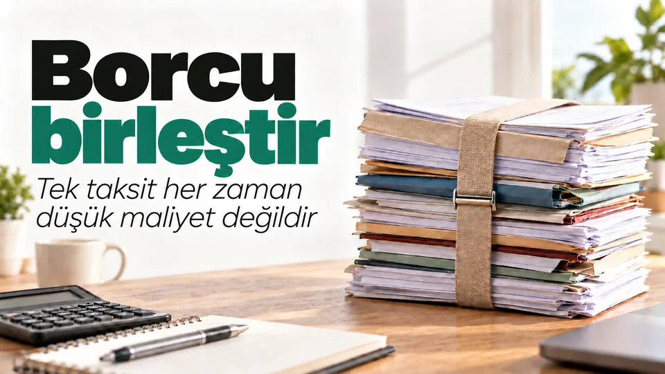 Borcu birleştir başlıklı kişisel finans kapağı; Birleşen borç dosyaları.