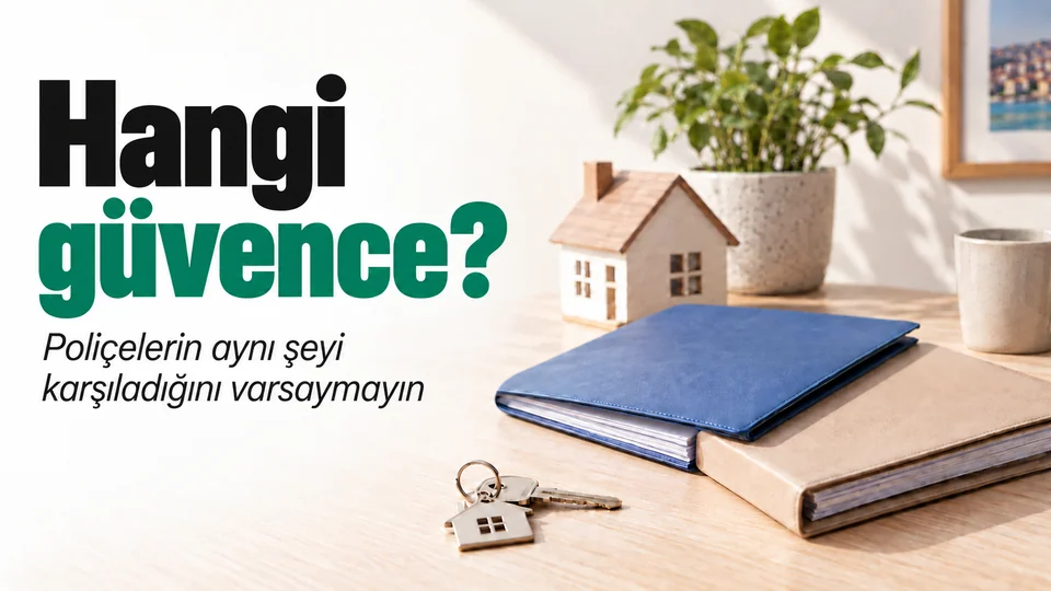 Hangi güvence? başlıklı kişisel finans kapağı; İki poliçe dosyası.