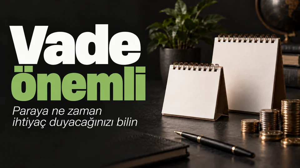 Vade önemli başlıklı kişisel finans kapağı; İki takvim kartı.