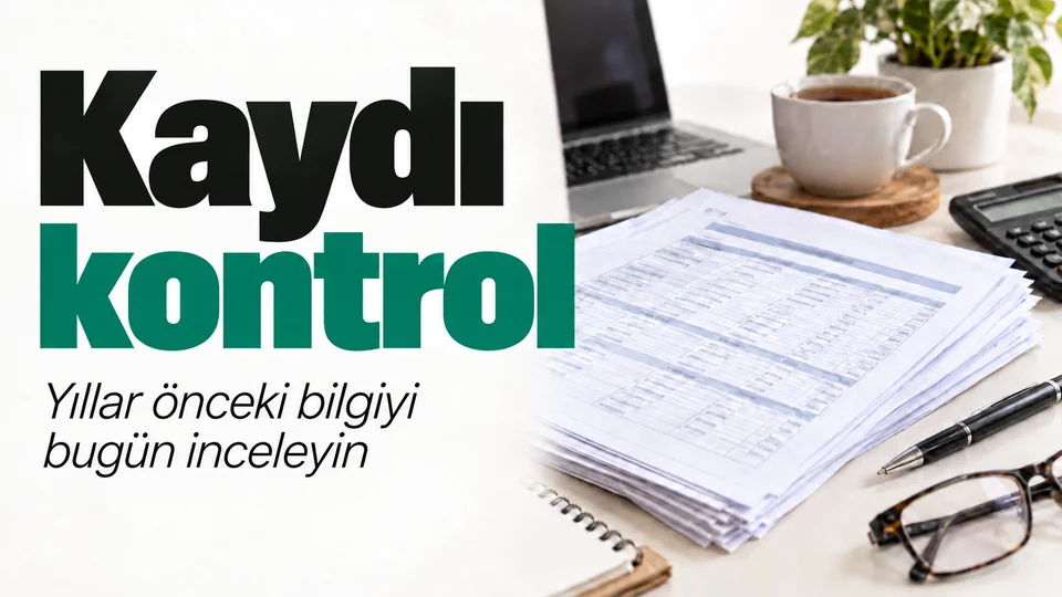 Kaydı kontrol başlıklı kişisel finans kapağı; Hizmet dökümü.