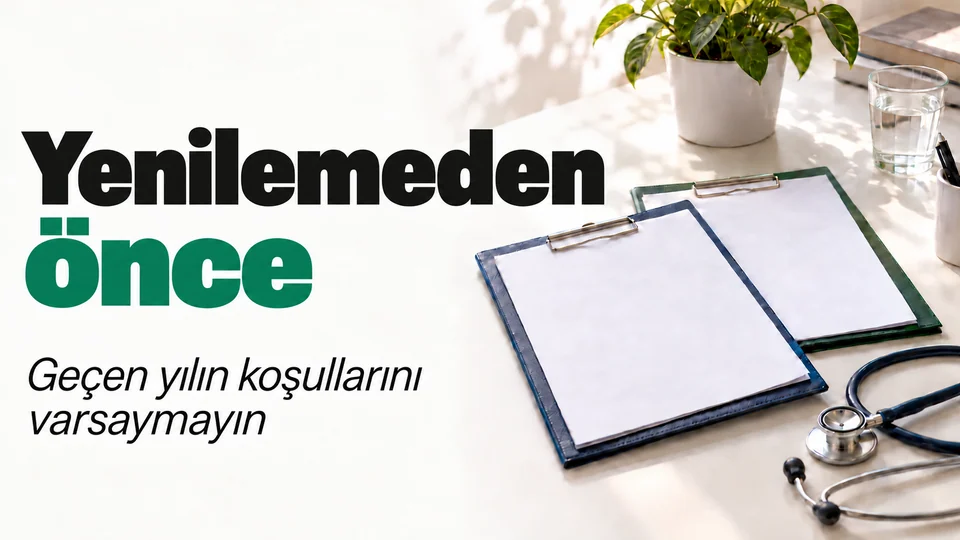 Yenilemeden önce başlıklı kişisel finans kapağı; İki poliçe.